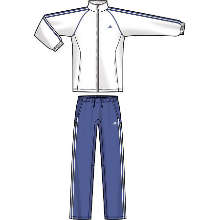 Adidas Boys Response Court Tracksuit White/Blue