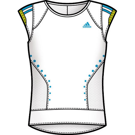 Adidas Girls Comp Capsleeve Top White