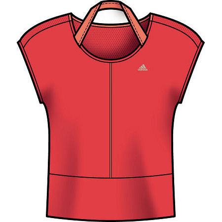 Adidas Womens Edge Capsleeve Top 02/08 Red
