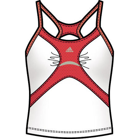 Adidas Womens Edge Tank 02/08 White/Red