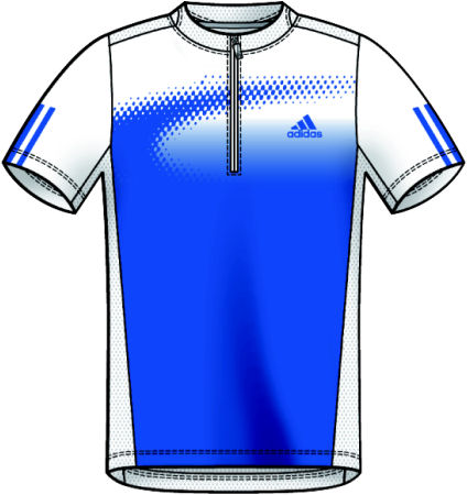 Adidas Mens Edge Theme Polo 01/08 White/Blue