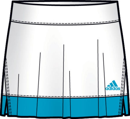 Adidas Womens Comp Skort 03/08 White/Cyan