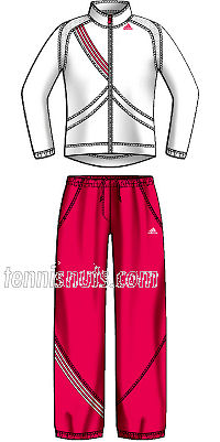Adidas girls response CT Suit - white/red