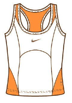 Nike Girls Statement Tennis Tank White/Orange