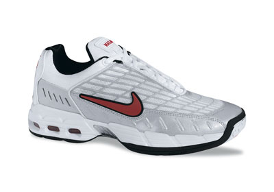 Nike Air Max Breathe Free 3 Tennis Shoes White/Orange/Silver