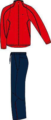 Nike Convertible Warm-up Suit Red