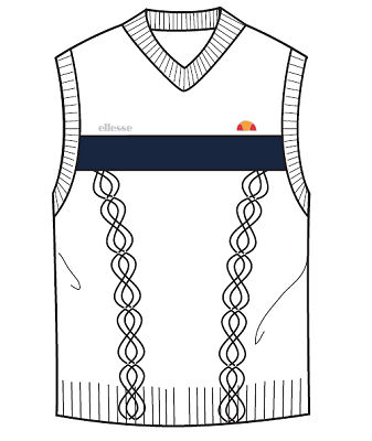 Ellesse mens Maratamo tank - white