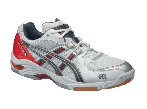 Asics Mens Gel Tactic Squash Shoe White/Black/Red