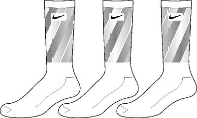 Nike Cotton Half-Cushion Crew 3PPK- White