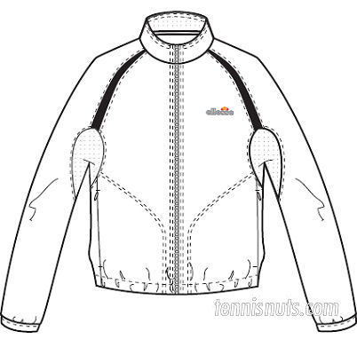Ellesse Mago warm up jacket - white/black