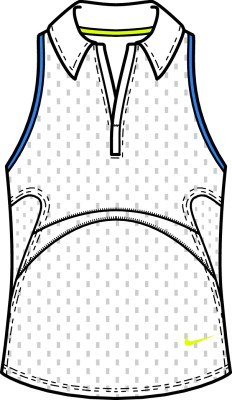 Nike Women's Control Sleeveless Top White/Blue (rrp �28)