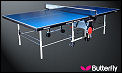 Butterfly Indoor Playback Rollaway Table Tennis Table SET - Blue