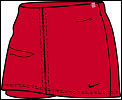 Nike Womens Team Club Power Skirt Red