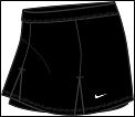 Nike Girls Sports Power Skirt 0108 Black/White