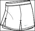 Nike Girls Sports Power Skirt 0108 White/Black
