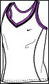Nike Girls Tennis Tank 0108 White/Pink/Black