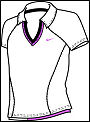Nike Girls Tennis Statement Polo 0108 White/Black/Pink