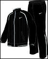 Nike Mens Dri Fit Convertible Warm-Up Black/White