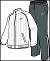 Nike Mens Dri Fit Convertible Warm-Up White/Grey