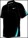 Nike Mens Dri-Fit Velocity Polo 04/08 Black/Vivid Blue