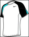 Nike Mens Dri-Fit Attacker Top 04/08 White/Black/Vivid Blue