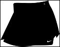 Nike Womens Athlete Skirt Black/White