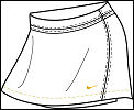 Nike Girls' Tennis Power Skirt White/Gold