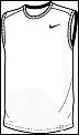 Nike Boys Power Sleeveless Top White/Black - Nadal