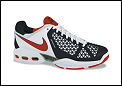 Nike Mens Air Max Breathe Cage II White/Black/Orange Tennis Shoes