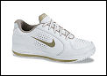 Nike Womense Air Zoom Contact TD Tennis Shoes White/Gold