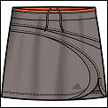 Adidas Women's Edge Skort Mud Brown