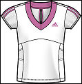 Adidas womens Comp capsleeve 08 - white/pink