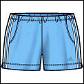 Adidas Girls Tobago Shorts 02/08 Light Blue/White