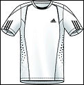 Adidas Mens Comp Tee 01/08 White/Black