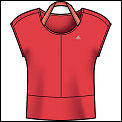 Adidas Womens Edge Capsleeve Top 02/08 Red