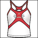 Adidas Womens Edge Tank 02/08 White/Red