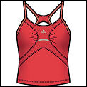 Adidas Womens Edge Tank Red 03/08 (rrp 22.99)