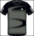 Adidas Mens Edge Tee 03/08 Black/Grey