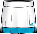 Adidas Womens Comp Skort 03/08 White/Cyan