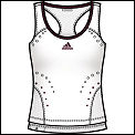 Adidas womens Comp Top 0108 White/Cherry