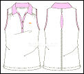 Ellesse Womens Bolognano SL Polo White/Pink