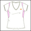 Ellesse Girls Cansano T-Shirt White/Pink