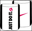 Nike Unisex Just Do It Wristband White/Black