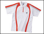 Yonex Mens Polo Shirt 08 White/Red (rrp �30)