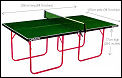 Butterfly Indoor junior 3/4 size table tennis table SET - Green