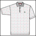 Lacoste Mens Ribbed Collar Polo 08 Checked White/Red