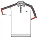 Lacoste Mens Ribbed Collar Polo 08 White