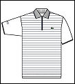 Lacoste Ribbed Collar Shirt 09- White/Navy