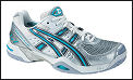 Asics Womens Gel Resolution White/Silver/Blue 08 (rrp �80)(+ free bag)