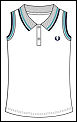 Fred Perry Girls Sleeveless Polo 08 White